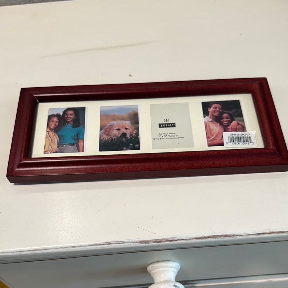 Wooden Multi-Opening Photo Frame in Dark Cherry